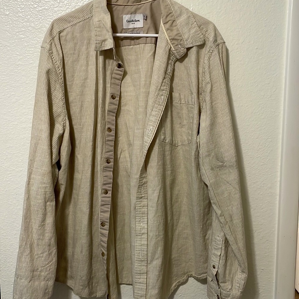 Goodfellow & Co Tan/Cream & White - Button up / Flannel